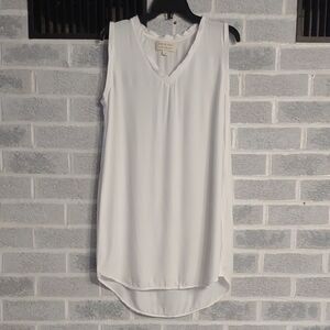 Cloth & Stone Women's White Tunic Top Tank Mini Dress Size Medium